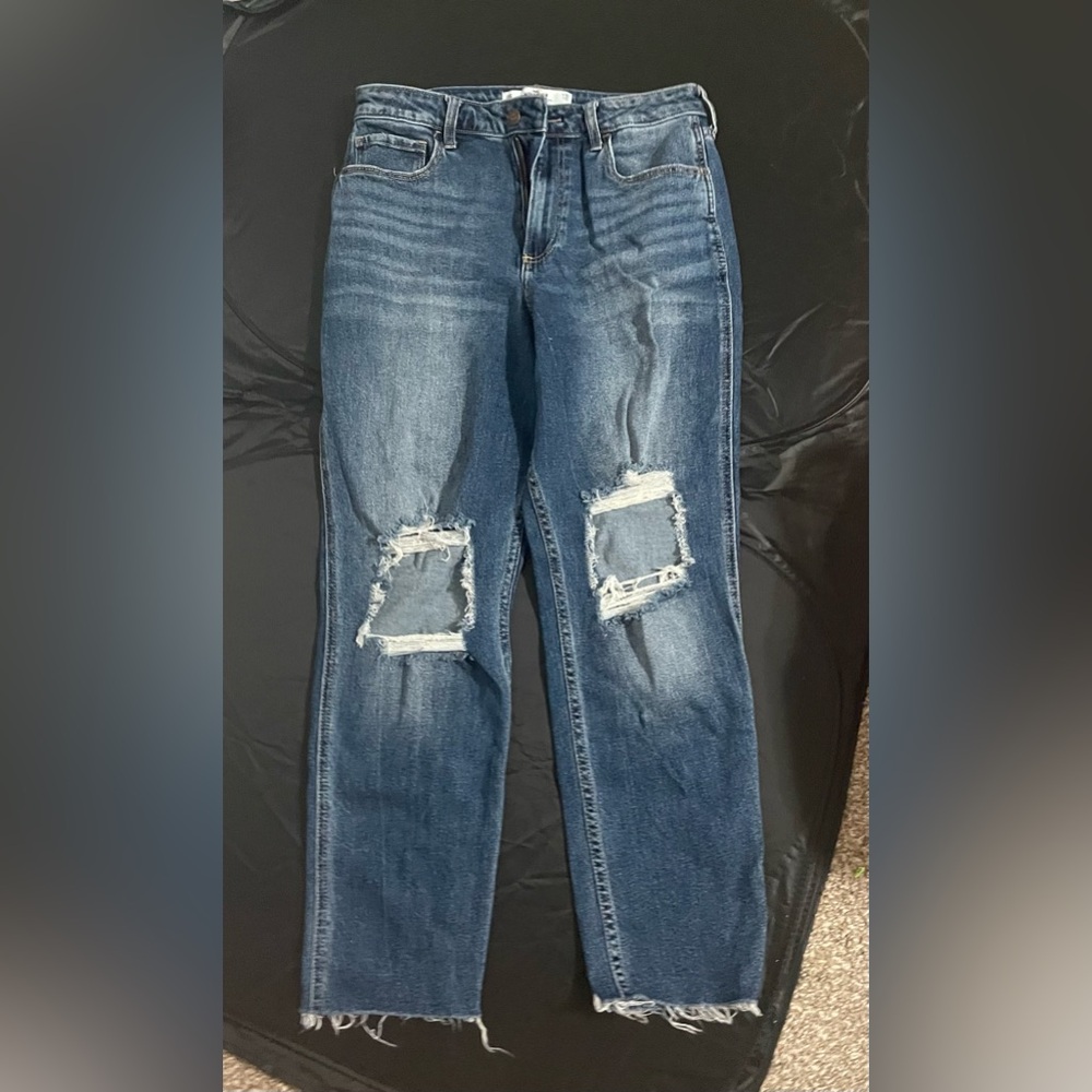 Hollister 11R curvy high rise mom jean vintage stretch